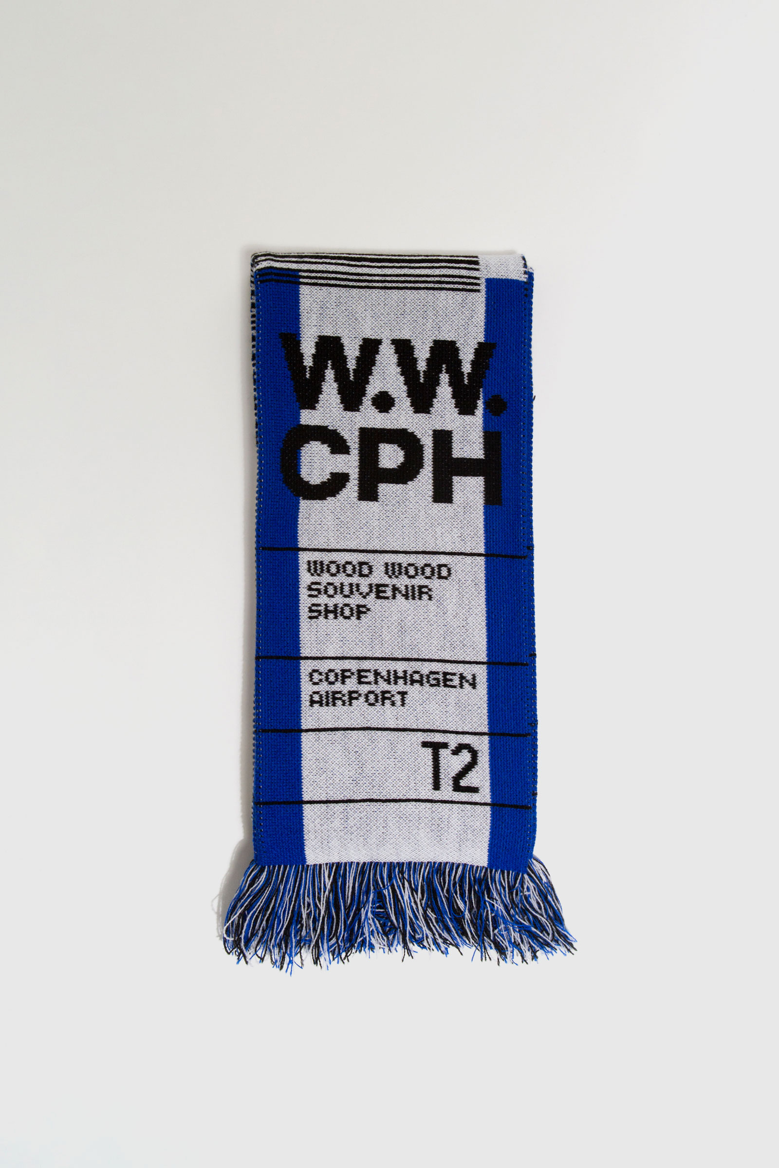 sy Sandet fordom Wood Wood W.W. CPH - Football Scarf Blue | WoodWood.com