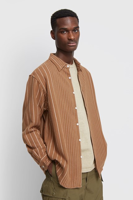 NOMA t.d. Pin Stripe Shirt Walnut | WoodWood.com