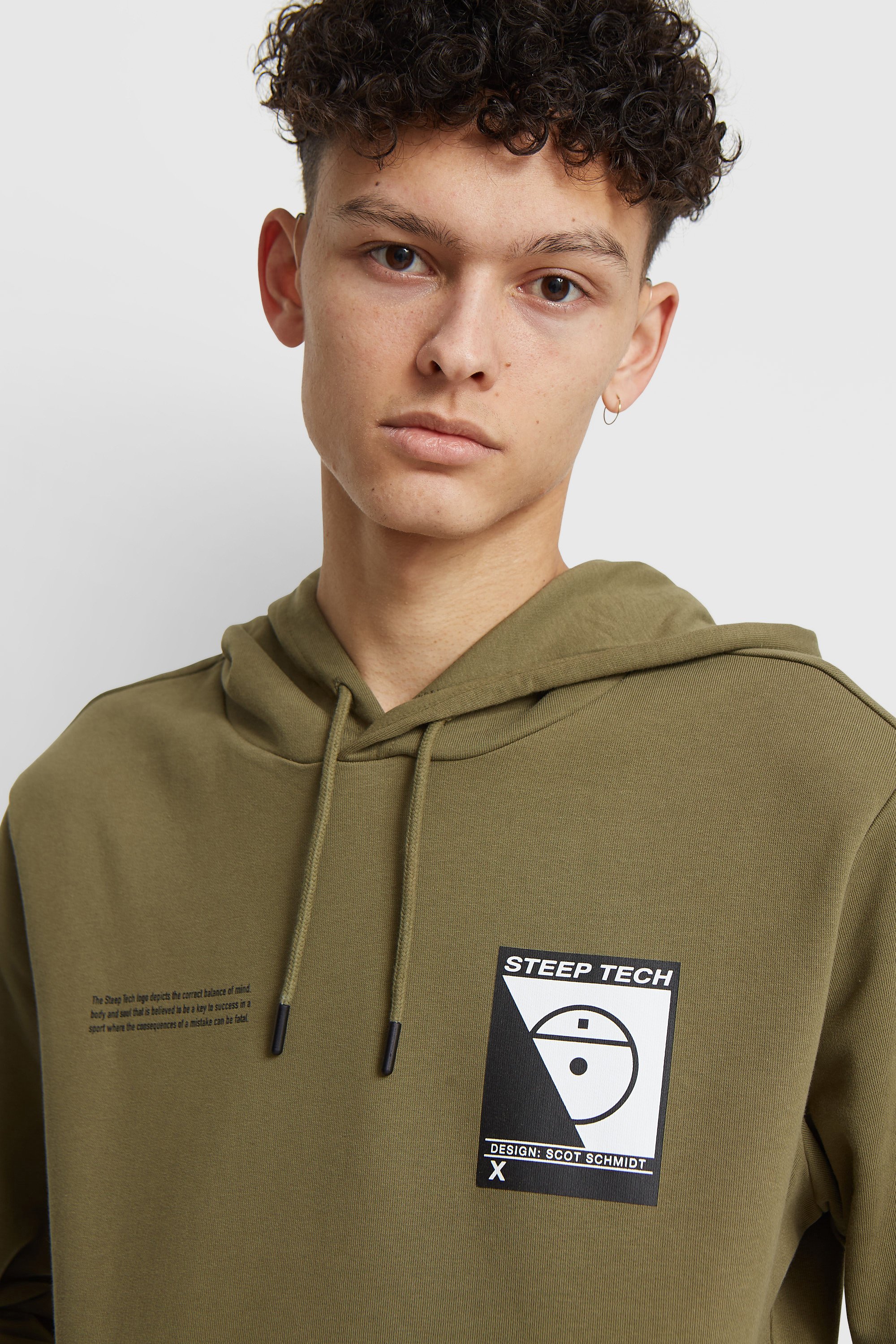 The North Face M Steep Tech Logo Hoodie Burnt olive green 