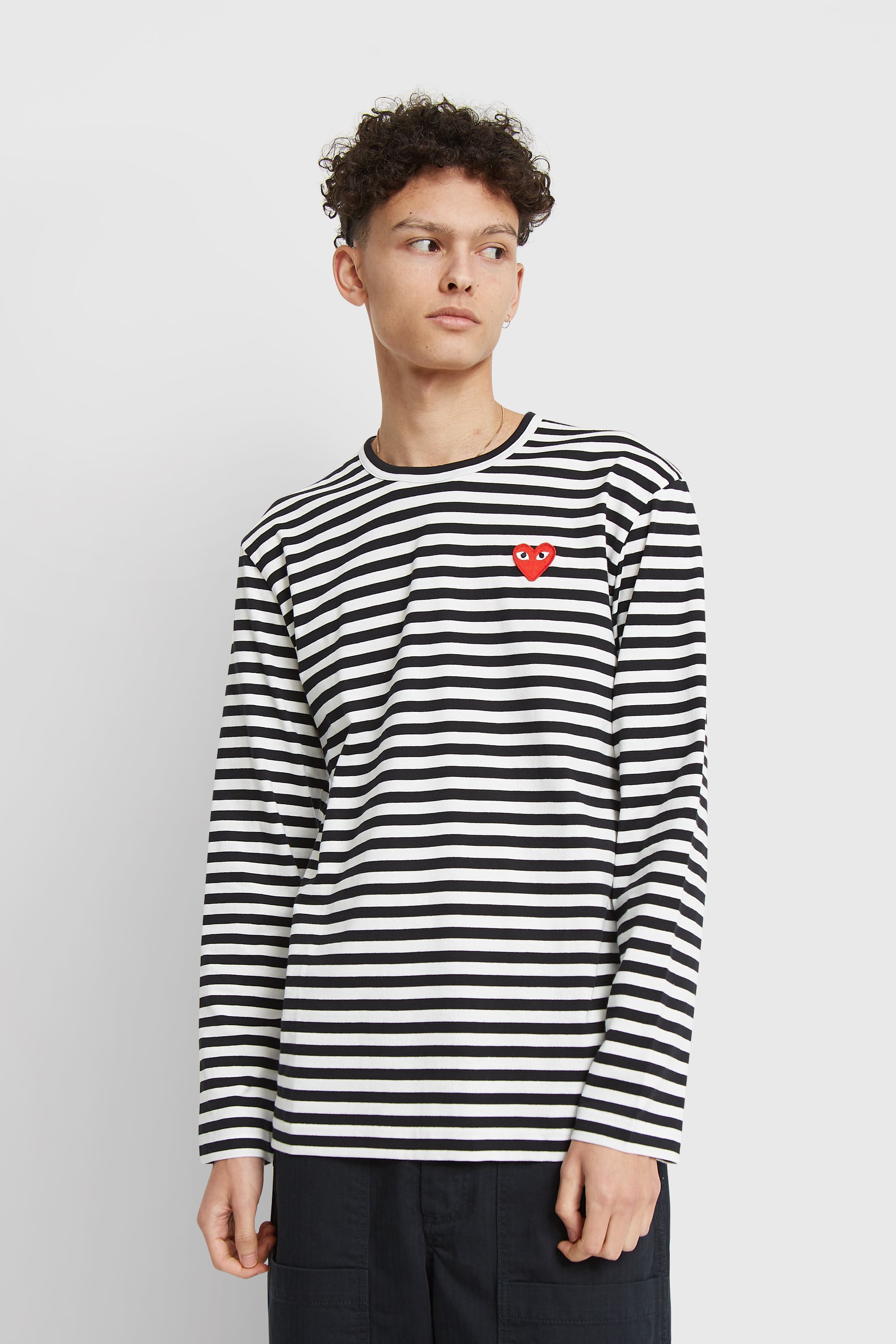 red and white striped shirt mens long sleeve