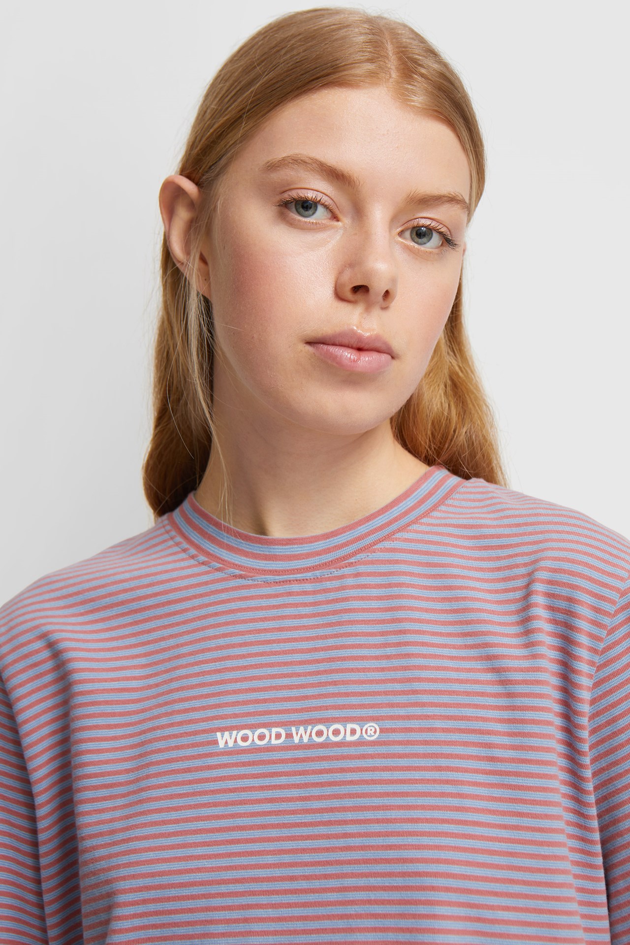 Wood Wood Alma heavy T-shirt Rose stripes | WoodWood.com