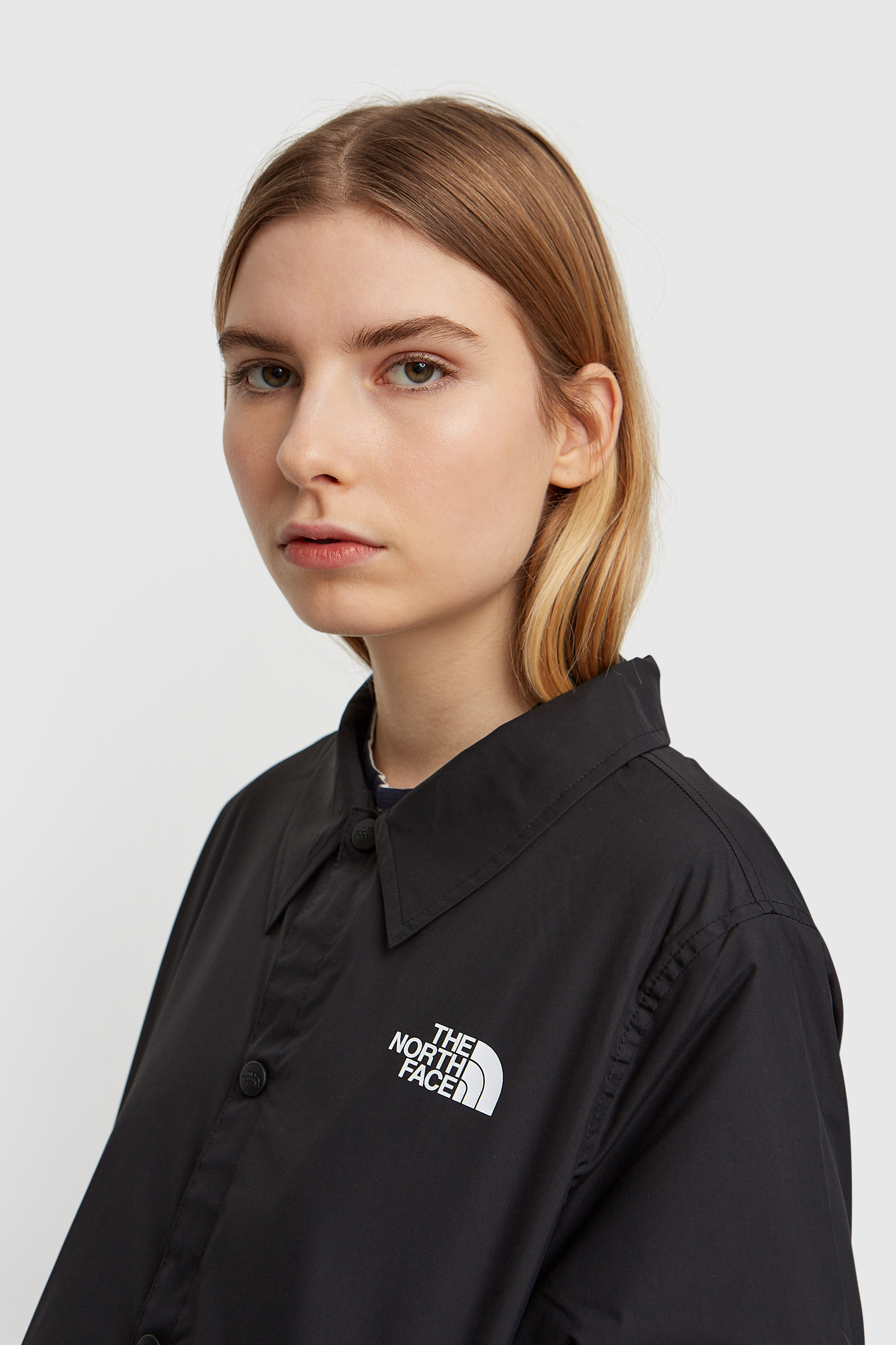 womens north face long coaches jacket