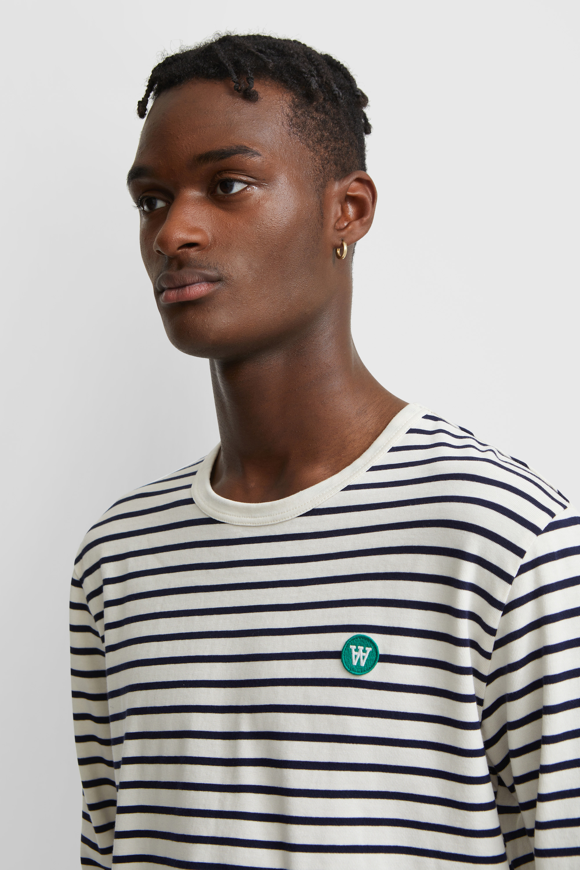 Double A by Wood Wood Mel long sleeve Off-white/navy stripes | WoodWood.com