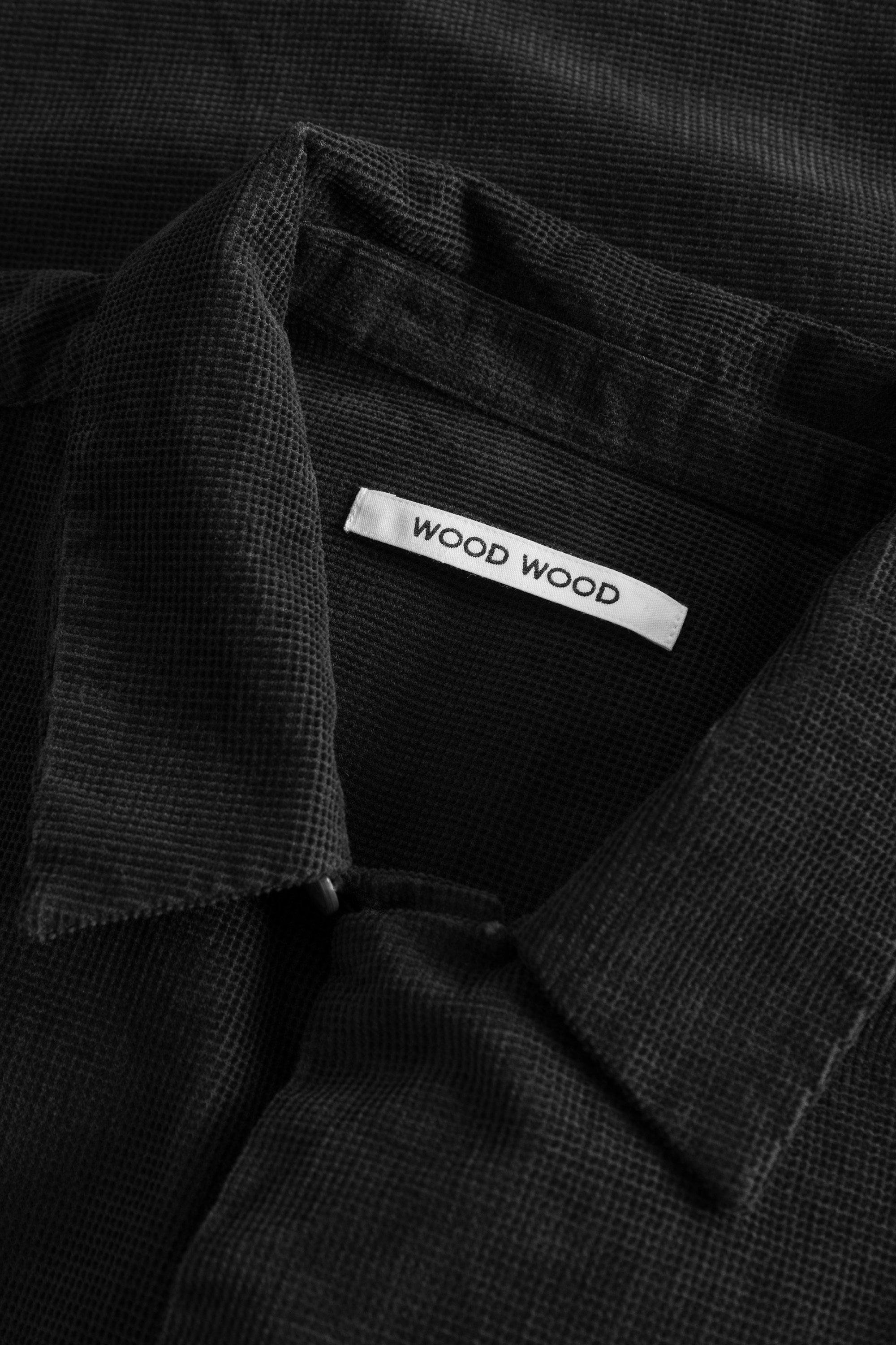 Wood Wood Dylan waffle corduroy shirt Anthracite | WoodWood.com