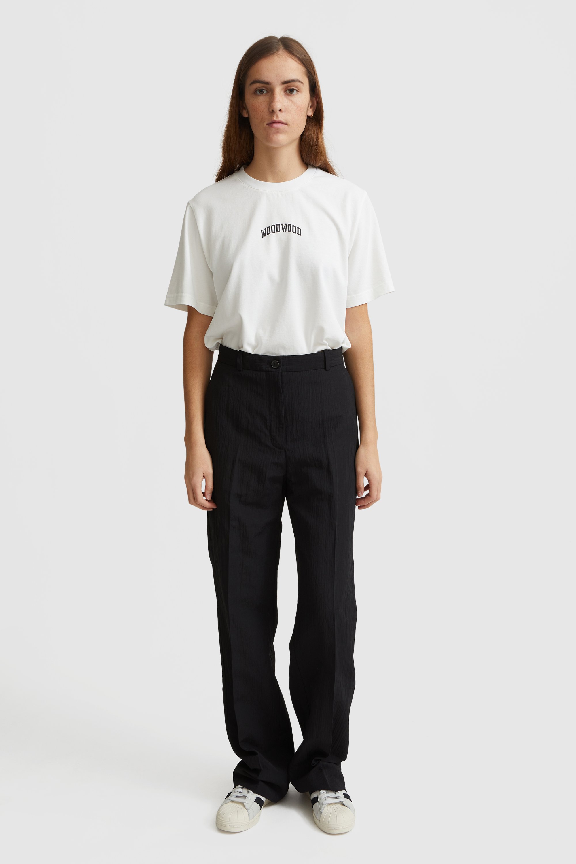 Wood Wood Evelyn structured trousers Black | WoodWood.com
