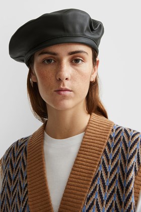 Wood Wood Karina leather beret