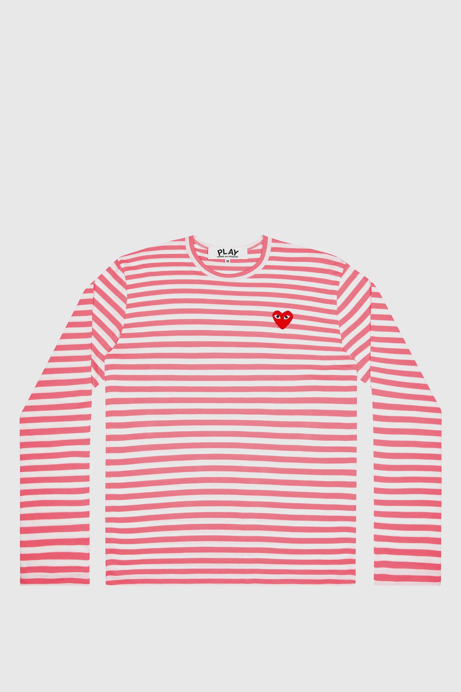 stamtavle fordrejer emulsion Comme des Garçons PLAY Play Ladies Striped T-shirt Pink | WoodWood.com