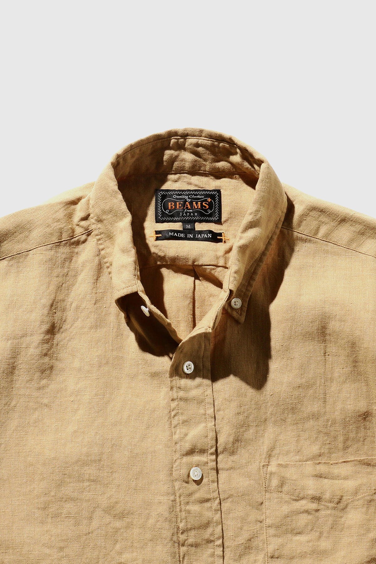 Beams Plus Linen B.D Shirt Beige(20) | WoodWood.com