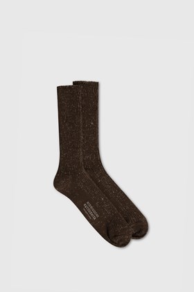 NISHIGUCHI KUTSUSHITA Hemp Cotton Ribbed Socks