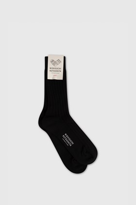 NISHIGUCHI KUTSUSHITA Egyptian Cotton Ribbed Socks