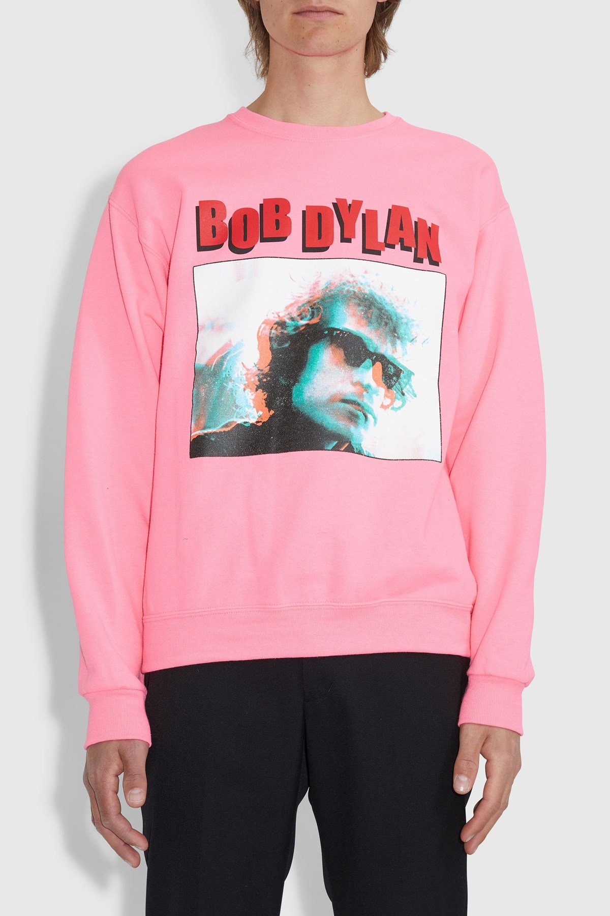 WACKO MARIA Bob Dylan / Crew Neck Sweatshirt Pink 