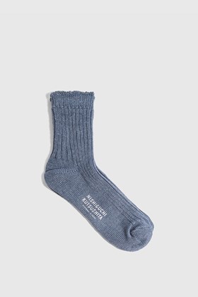 NISHIGUCHI KUTSUSHITA Linen Ribbed Socks