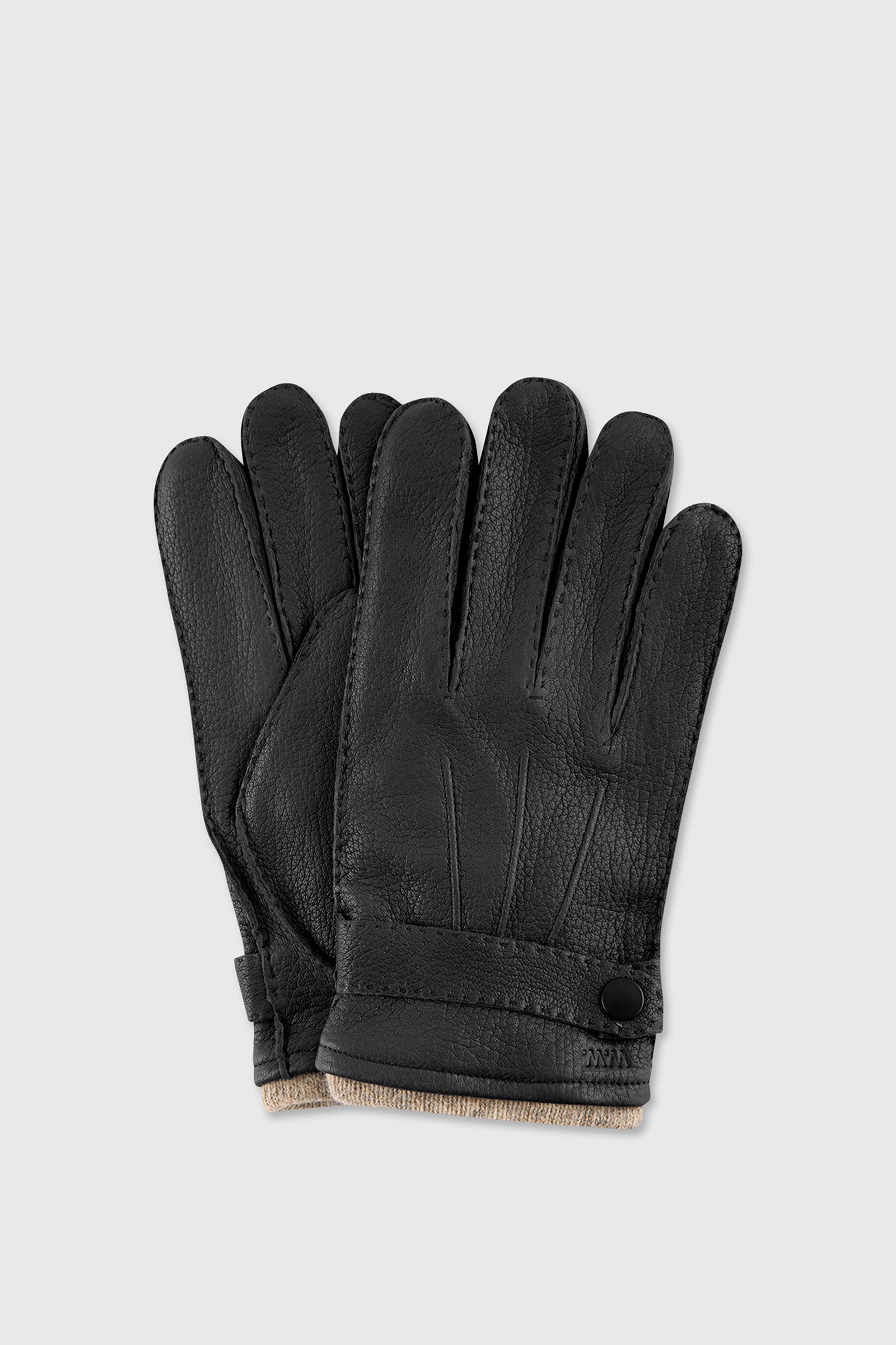 Wood Wood Johan leather gloves Black 