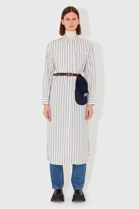 Wood Wood Saga poplin stripe dress