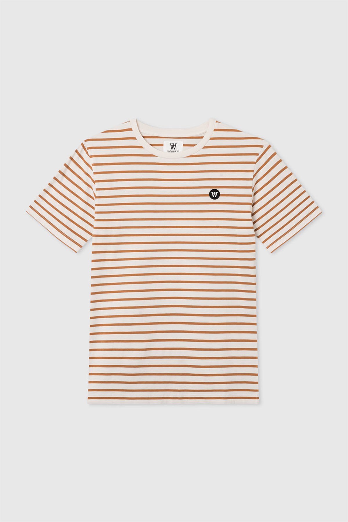Double A by Wood Wood Ace T-shirt Off-white/camel stripes | WoodWood.com