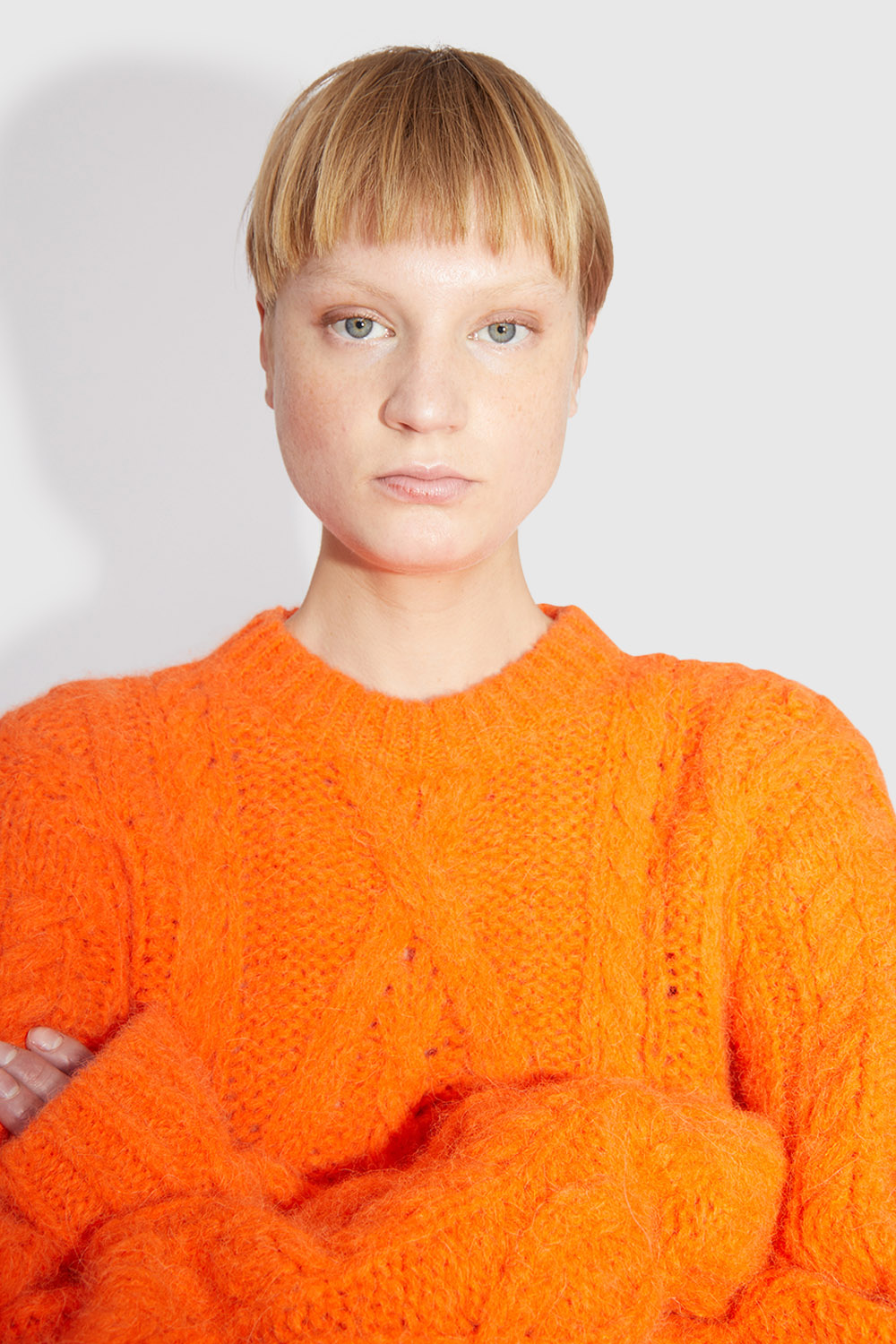 Wood Wood Lilly cable jumper Bright orange | WoodWood.com