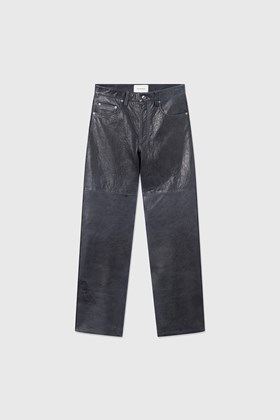Wood Wood Henry Distressed Leather Trousers