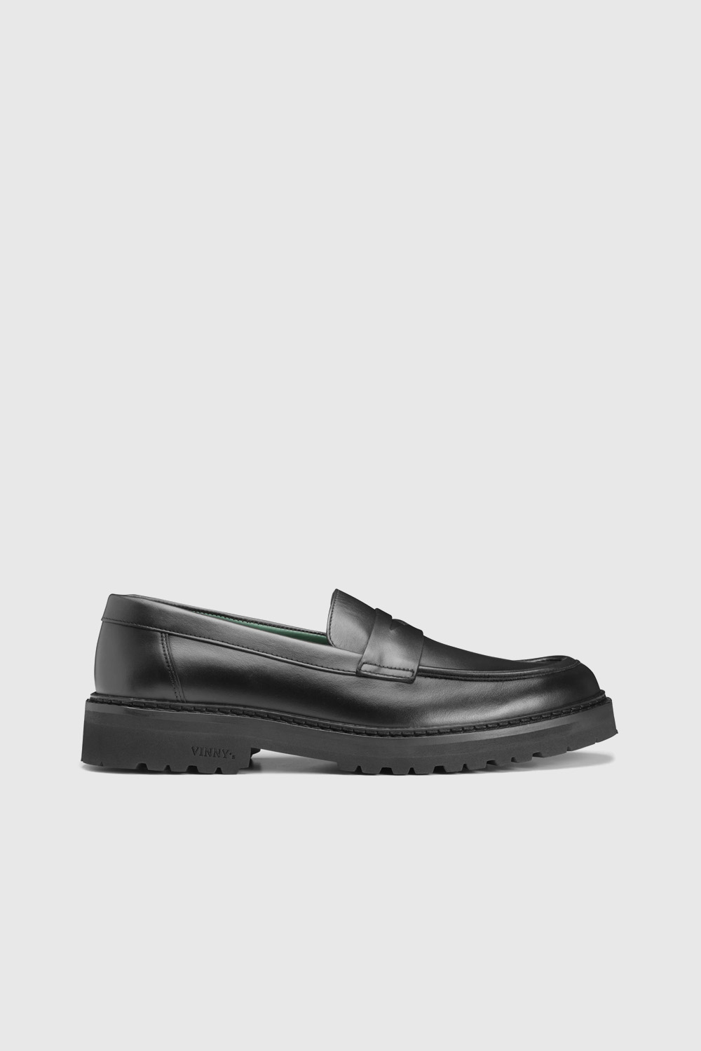Vinny's Richee Penny Loafer Black crust leather | WoodWood.com