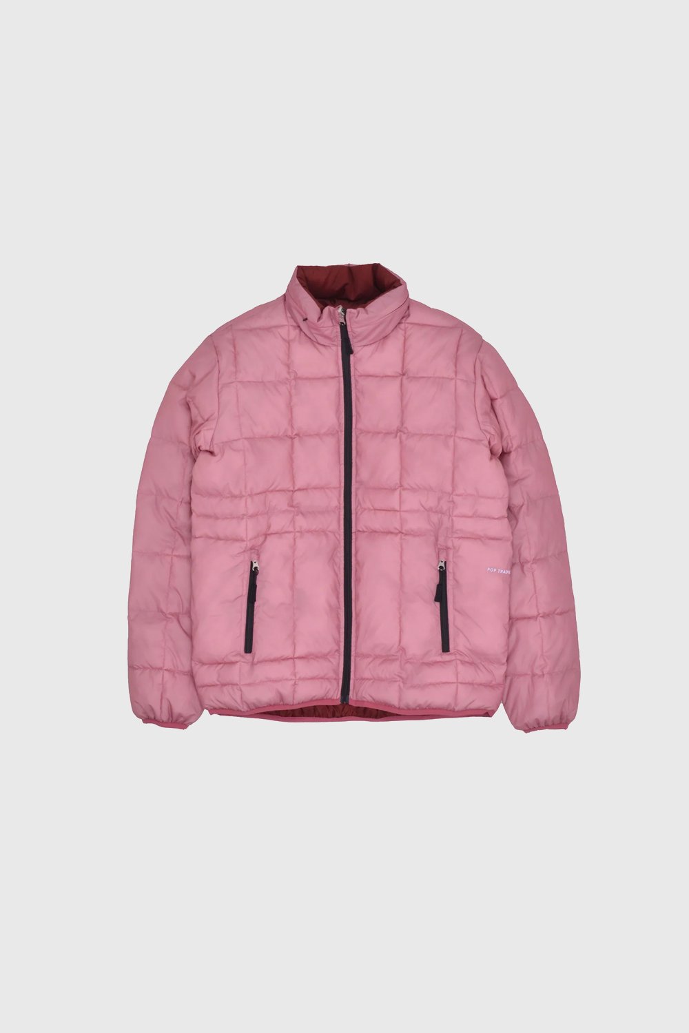 Pop Trading Company Quilted Reversible Puffer JKT Mesa rose/fired
