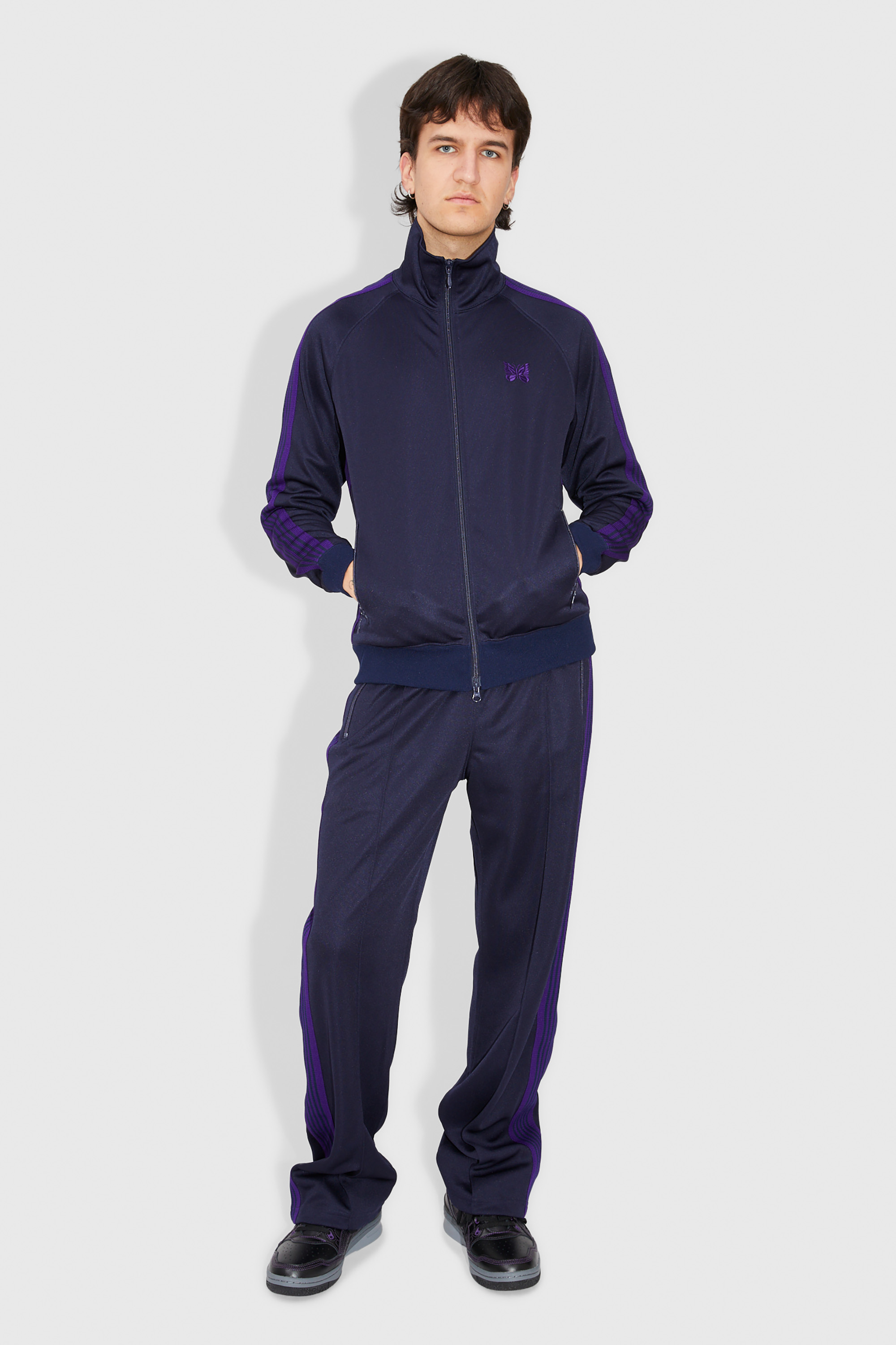 Needles Track Pants - Poly Smooth C-navy | WoodWood.com