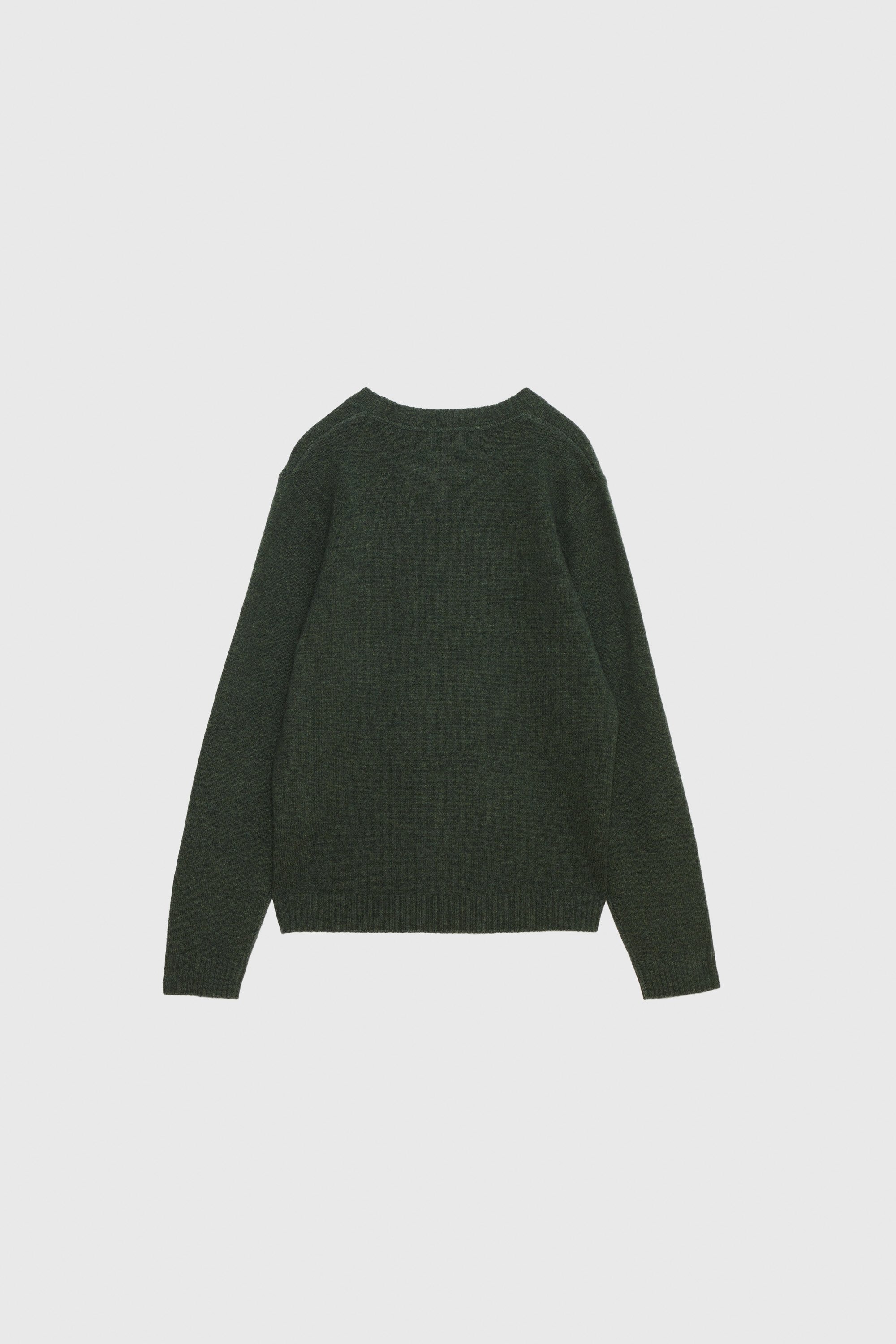 Double A by Wood Wood Tay AA CS patch lambswool jumper Eden Green ...