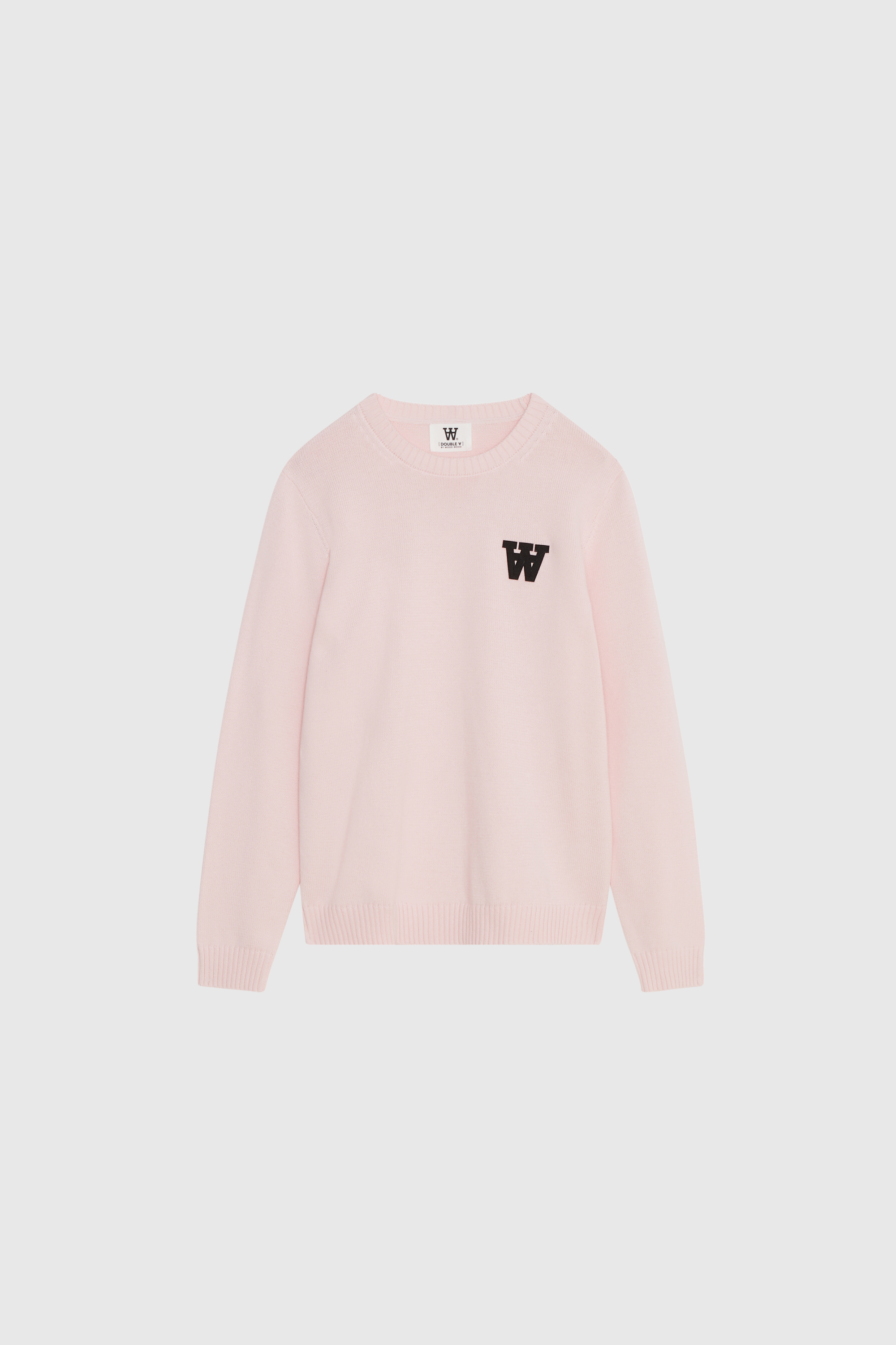 Double A by Wood Wood Tay AA CS Patch Jumper Pale pink | WoodWood.com