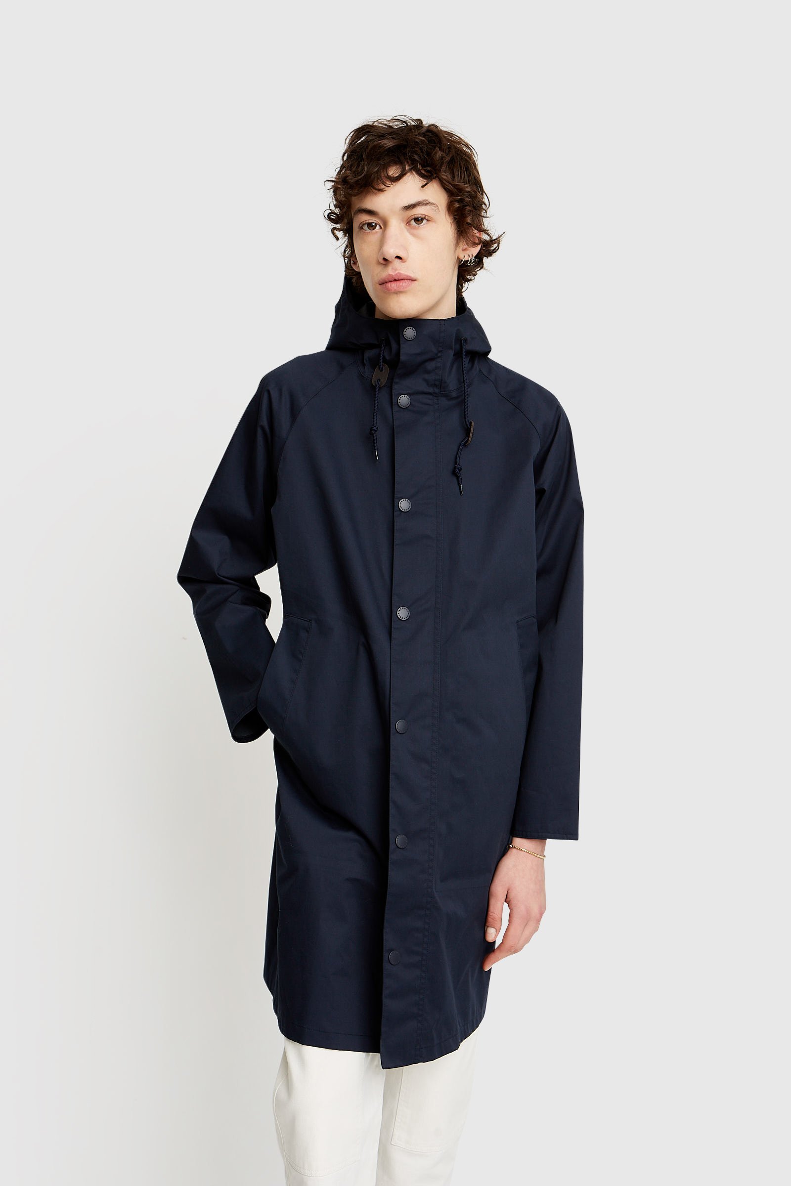 Barbour Hooded Hunting Jacket Navy | WoodWood.com